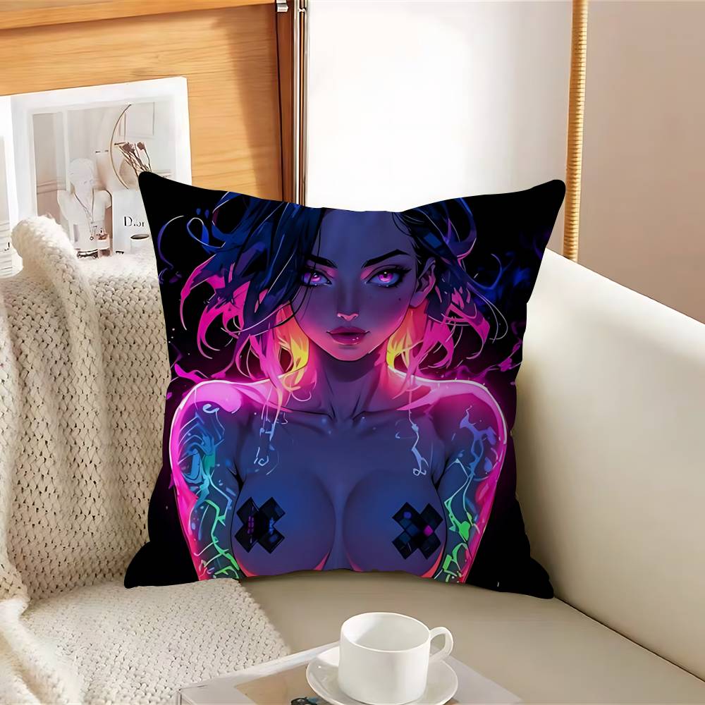 Anime Hot Girl-I Pillow Case Removable Washable Cushion Cover – All-Season Soft Linen