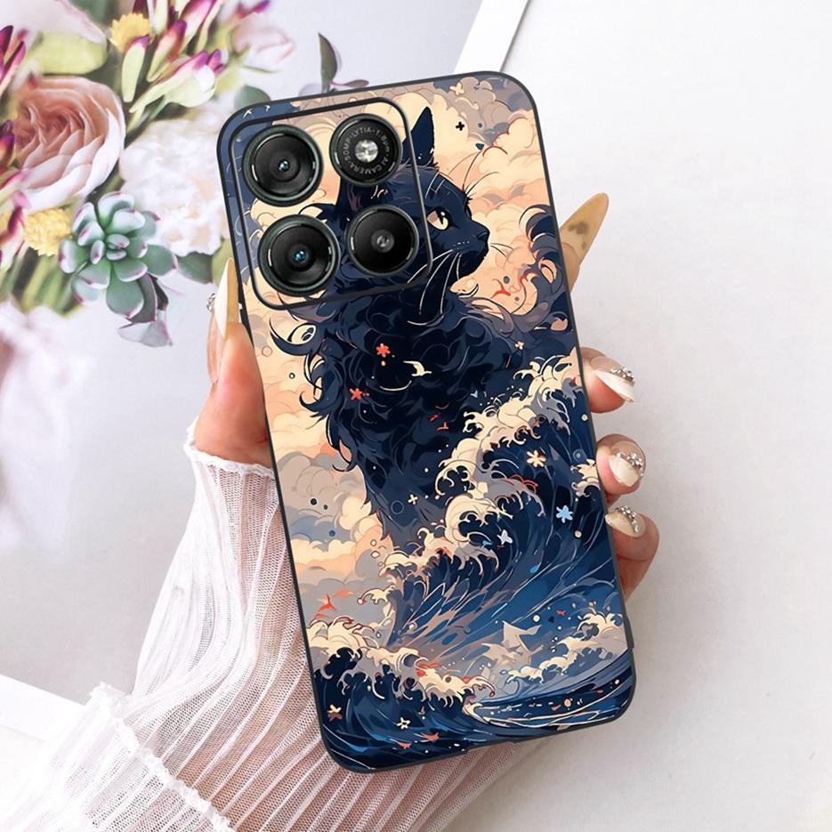 For Motorola Moto G15 Power Case Moto G17 Cute Love Heart Painted Cover Soft Silicone Case For Motorola G17 Power MotoG15 Fundas