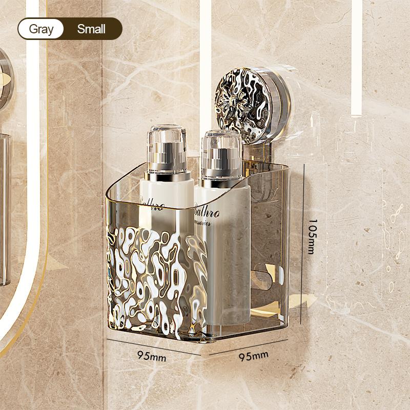 

Стеллаж для хранения в ванной комнате, настенный, с водяной рябью, неперфорированная корзина для хранения на присоске для домашнего хранения товаров M