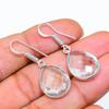 White Topaz Gemstone Handmade 925 Sterling Silver Jewelry Earring 1.42" GK-3763