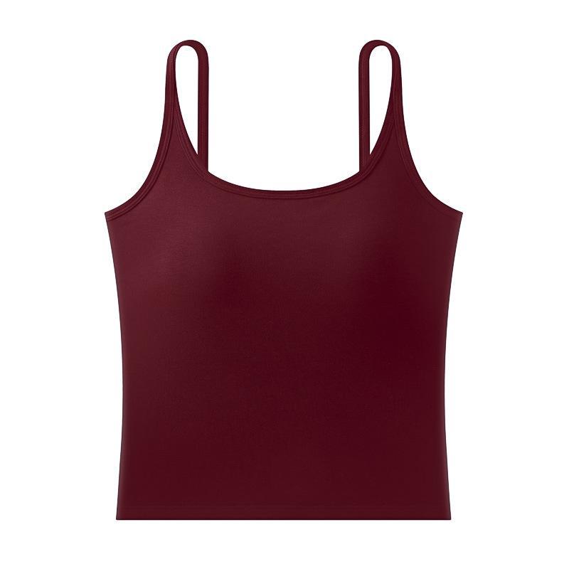 Women's Warm Self-Heating Vest with Fixed Cups - Double-Sided Brushed, Thick Slim Fit for Autumn/Winter