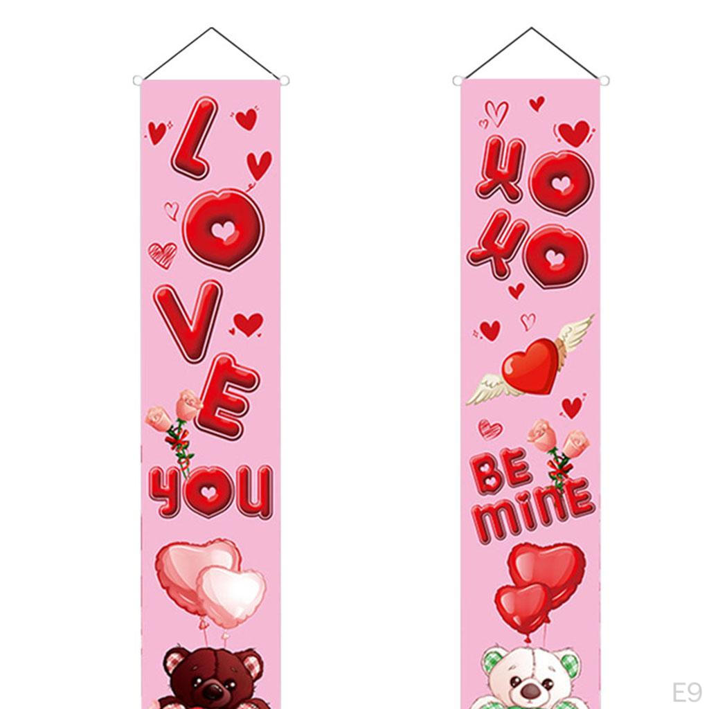 Garden Flag Decor Printed Romantic Holiday Banner Anniversary Valentines Day Party