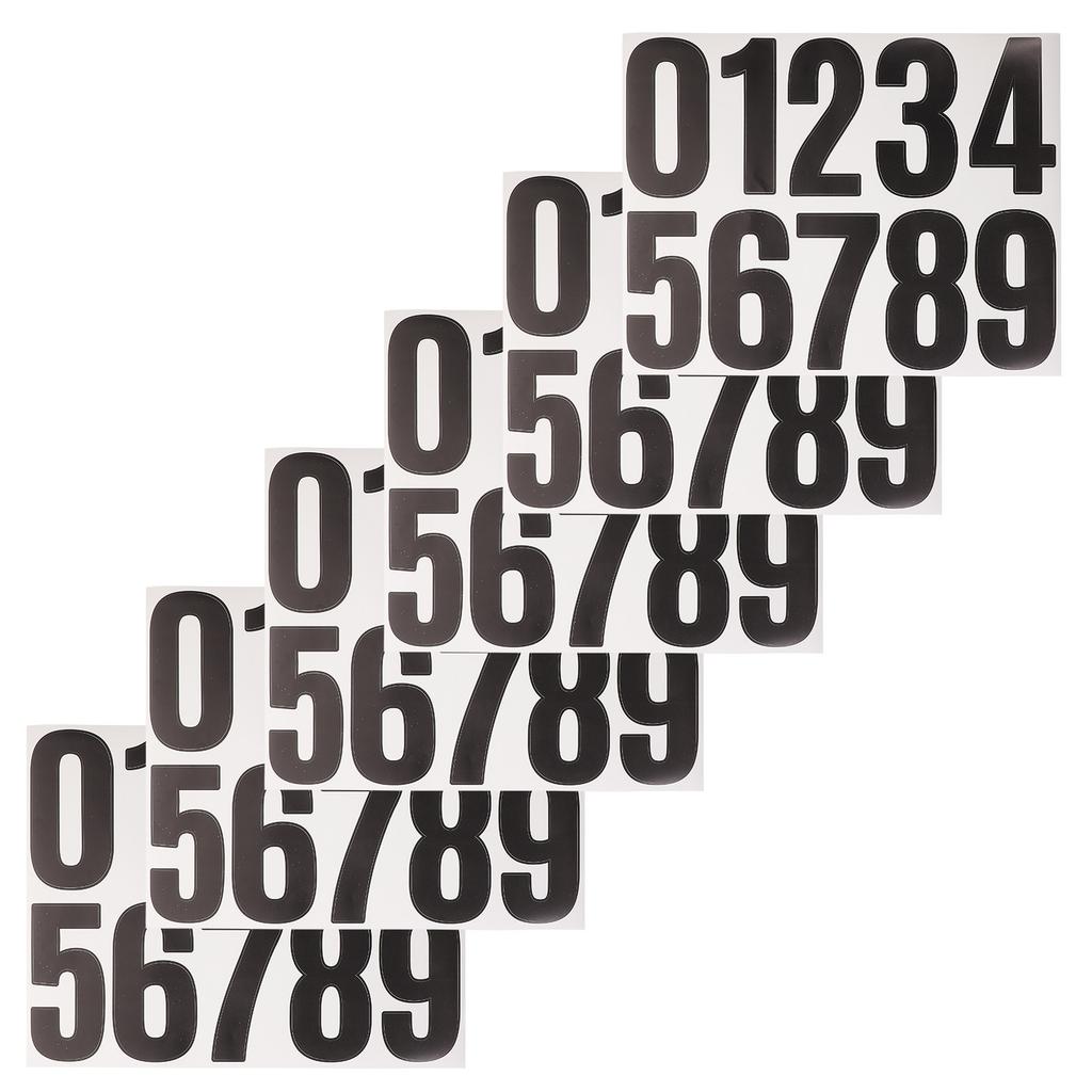 6 Sheets Premium Adhesive Numbers Stickers for Garbage Bins Mailbox Porch Pillars Street Number Signs Outdoor Long-Lasting DIY