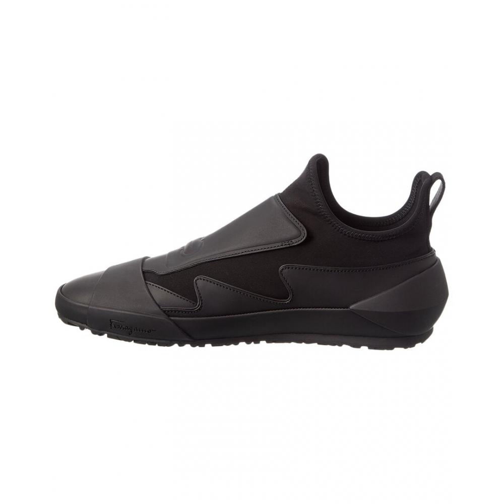 Salvatore Ferragamo Ferragamo Nile Leather Sneaker Black