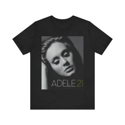 Adele 21 Album Ikonický Portrét Tričko, Unisex Klasický Fanoušek Soul Music Vintage Bavlněné Streetwear Tričko