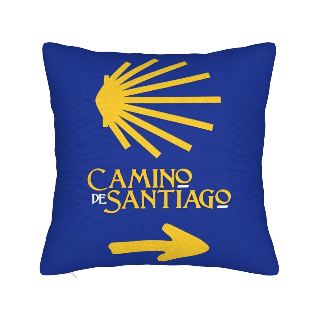 Camino De Santiago Square Pillowcases Polyester Car Shells The Way Movie Cushion Cover Cool Decor Pillow Cover 45*45