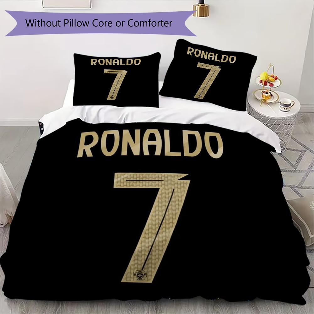 Set Copripiumino con Modello C Ronaldo Copripiumino Federa Decorazione per la Casa Regalo di Compleanno (1 * copripiumino + 2 * federe senza imbottitura)
