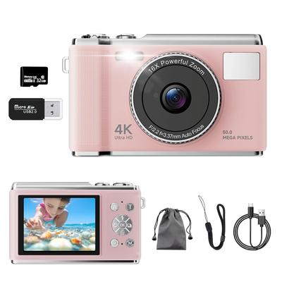 Digital Camera with 4K Video Recording and Upgraded True 50MP 32GB Micro SD AF Compact Large 16x and Image and Includes a Japanese Instruction Ideal