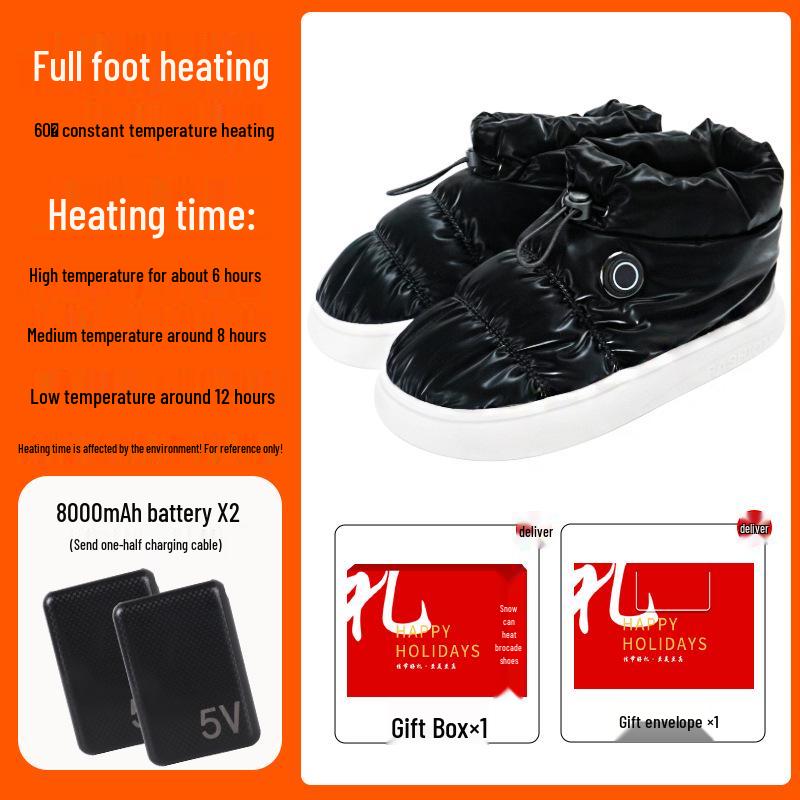Unisex Smart Heated Snow Boots with USB Charging and Three-Level Temperature Control