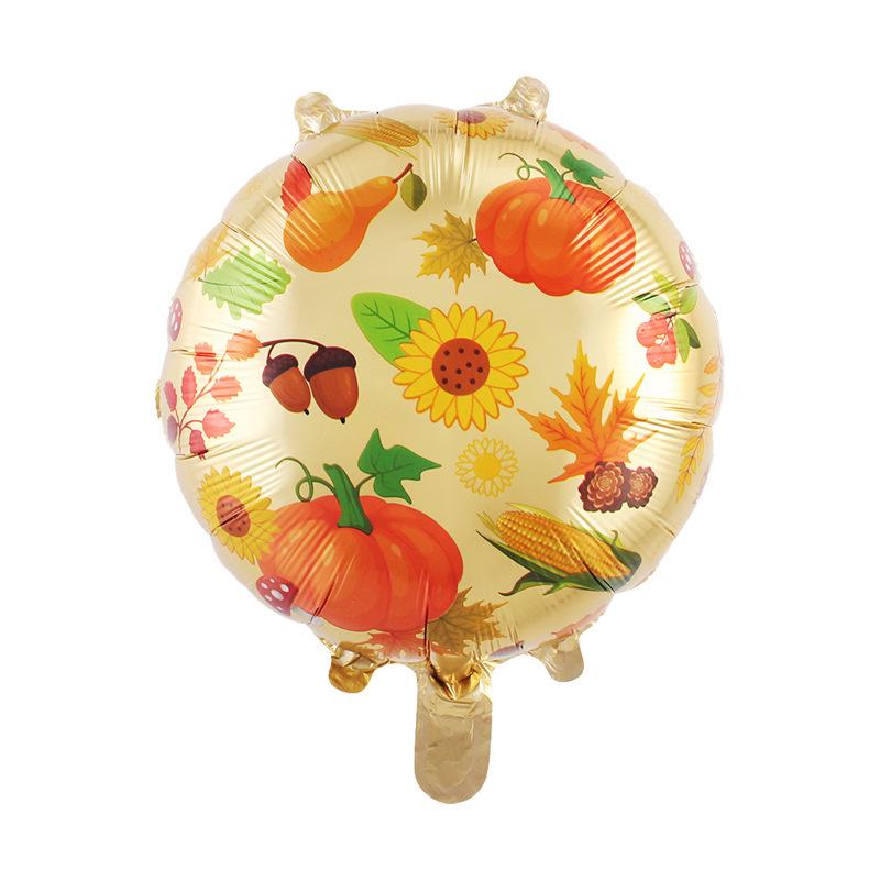 Thanksgiving Autumn Leaf & Pumpkin Shaped Foil Balloon