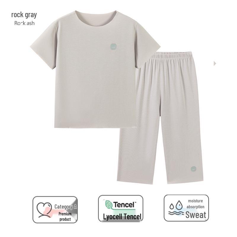 

Детский летний пижамный комплект Anbei Tong - Тенсел лиоцелл, свободный крой для детей среднего и старшего возраста 120 (110-120cm/40-50kg recommended)