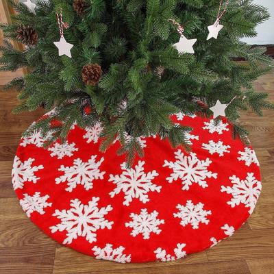 35inch Christmas Tree Skirt Holidays Decoration Decorative Traditional Xmas Blanket for Shops
