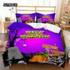 Halloweenský povlak na přikrývku Queen Kreslená dýně Obal na přikrývku Mikrovlákno Hororové téma Gotická strašidelná ložní souprava Pro chlapce Teenagery