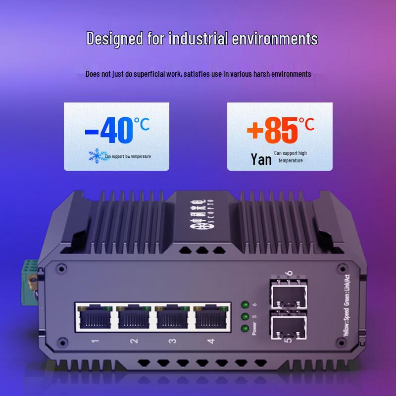 Zhongke Optoelectronics Industrial 6-Port Gigabit Fiber Optic Switch
