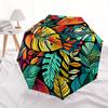 1pc Tropical Leaves Auto Open/Close Umbrella with One Touch Button,, Windproof Design   Lightweight Portable Umbrella for Women & Men6104