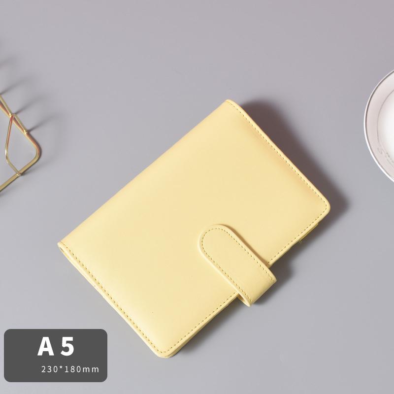 Customized Planner Diary Notebooks A5 A6 A7 Ring Binder Budget Pu Leather Binder Clip Notebook