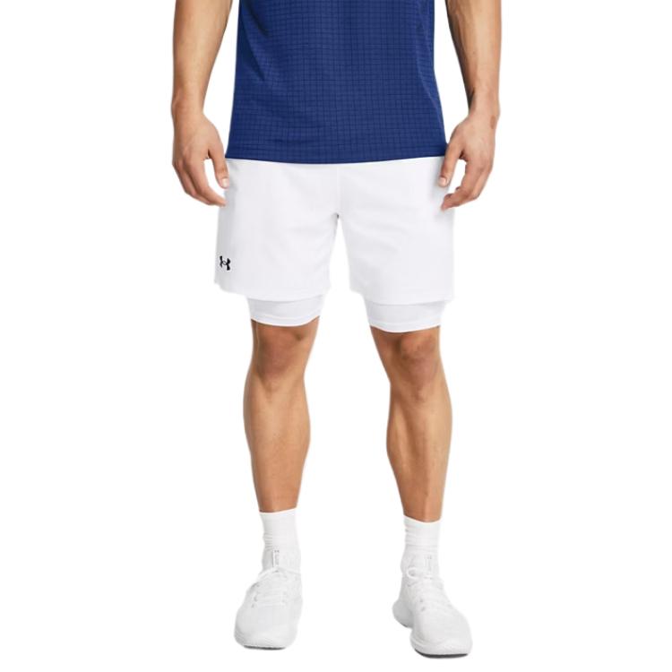 Under Armour Uvanish Modă Țesută Confortabil Versatil Culoare Solidă Simplu Uscare Rapidă Pantaloni Scurți Casual Bărbați pantaloni scurți Alb 1373764-100