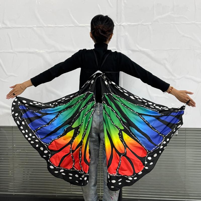 Adult Kids Led Butterfly Wings Luminous Fairy Wings App Control LED Butterfly Cloak Forest Dance Wear Campus Performance Costume