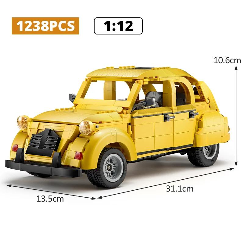 MOC City Classic Retro Sports Car Building Blocks  Racing Bricks Toys for Children Adult Festival Gifts