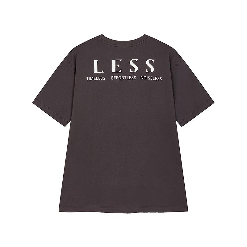 LESS 2025 Spring Cotton Loose Fit Round Neck Short Sleeve T-Shirt