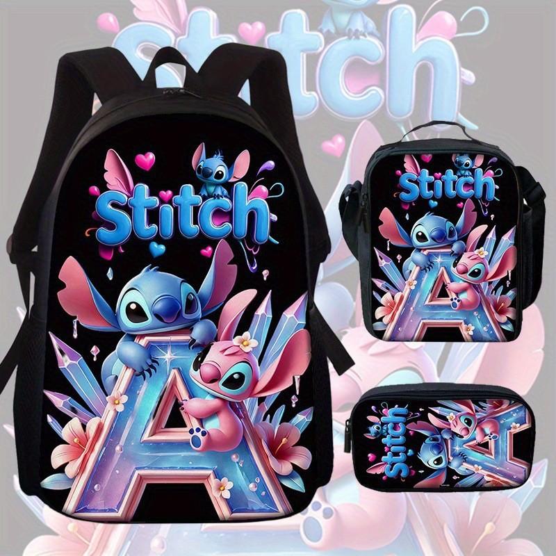 Stitch Rucksack für Kinder aus Oxford-Stoff mit Rückenschutz für den Schulgebrauch