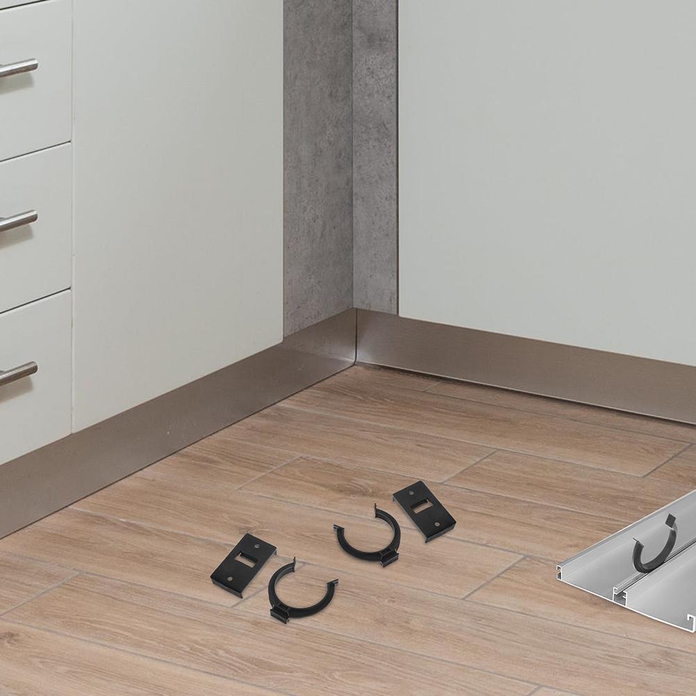 12 Sets Kitchen Cabinet Toe Kicks Furniture Leg Plinth Clips Buckle Skirting Board Trims Bracket Cabinet Leveler Kick Clips Leg