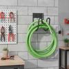 Wall Mounted Garden Hose Hanger Heavy Duty Sprayed Iron Water Pipe Storage Hook for 50ft Hose Patio Garden Use