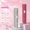 DianaBeauty Handheld Nail Lamp Portable Mini Nail Dryer with Rhinestone Rechargeable Lamp with 150mAh Battery Nail Salon Tools
