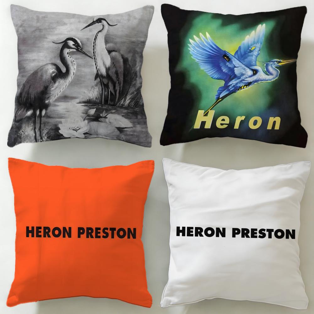 Popular Fashion Brand Heron Preston Cushion Cover Soft EasyWash Pillow Case Versatile for Couch Bed Travel and Office