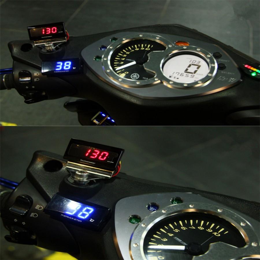 Mini Contagiri Universale Digitale Quadrato con Display LCD Contatore Ore Tachimetro per Motocicletta da Corsa Bmw Yamaha Kawasaki