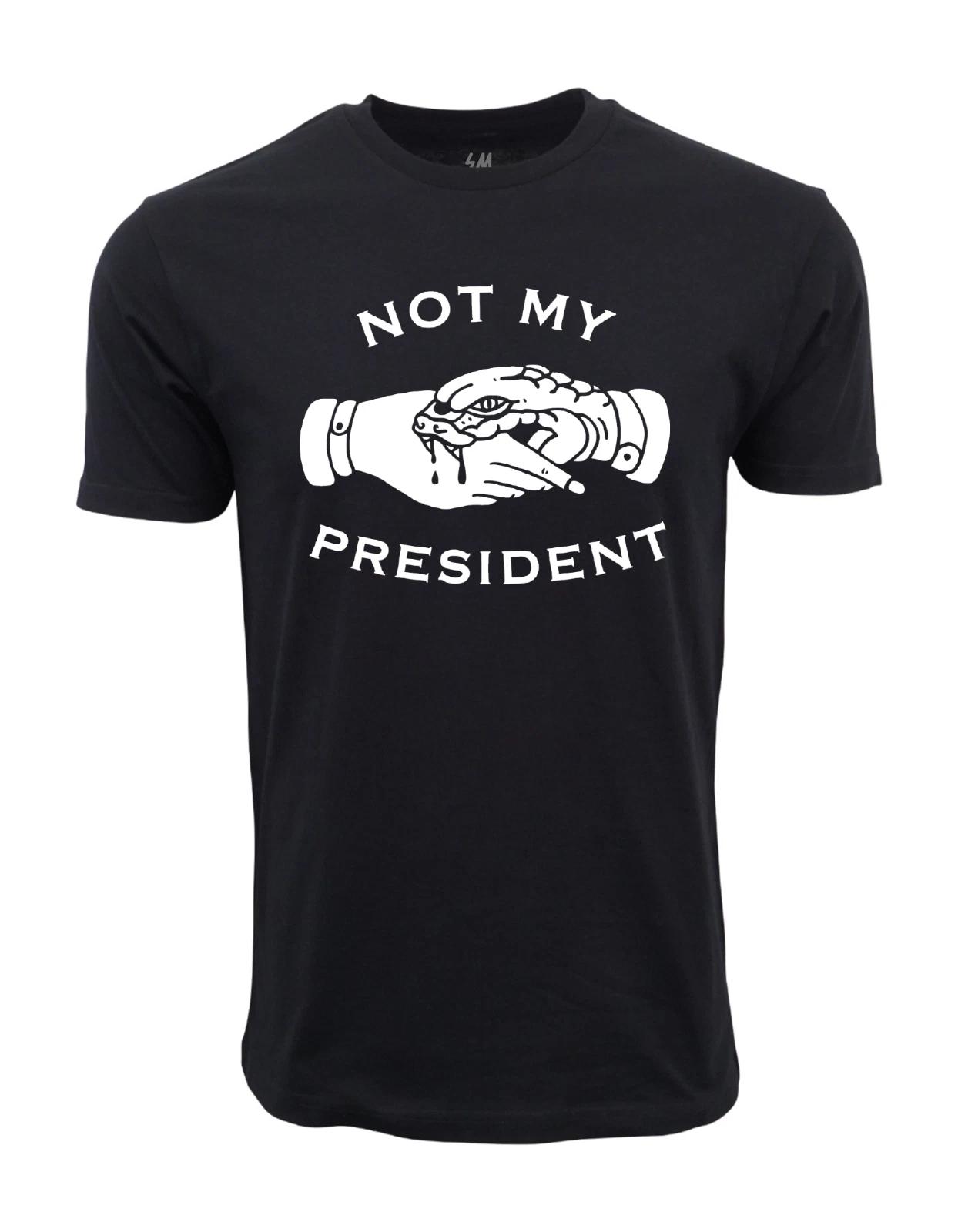 Unisex Adult Casual Graphic Not My President Graphic T shirt T-Shirt XXXL
