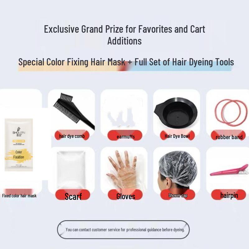 2026 Hair Dye Cream: Gray-Brown Linen, Black Tea Color, with Hair Care Benefits