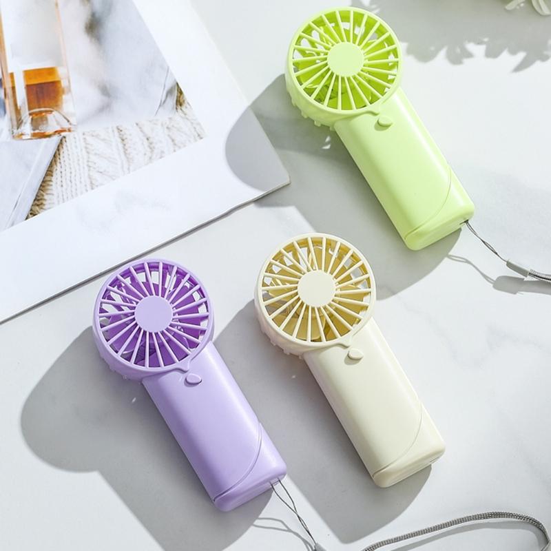 AM3 Battery Operated Powerful Handheld Fan Portable Small Lightweight Makeup Fan for Girl Women Indoor Outdoor