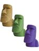 Minamisanriku Moai Family Mini Moai Fun Good Luck Popular Love and Matchmaking Set of Reconstruction Support Statues, Gifts, Charms, Objects,