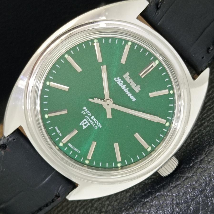 

HMT AUTHENTIC INDIAN MENS HAND-WINDING GREEN DIAL WRIST WATCH a426495-2 RL-a426495