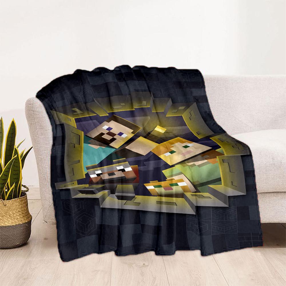 Minecraft 379 Blanket Soft & Cozy Suitable for Bed Livingroom Office Four Seasons Multipurpose Warmthful Decor