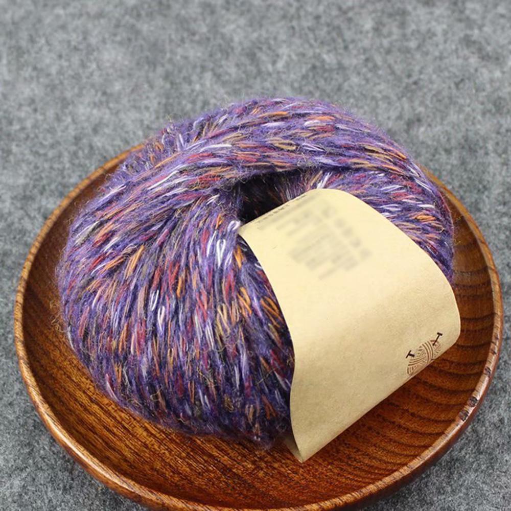 1pc Colorful Wool Thread Camel Fleece Flower Color Broken Dyeing Thread Weaving Scarf Coat Thread Mohair Stick Needle Thread