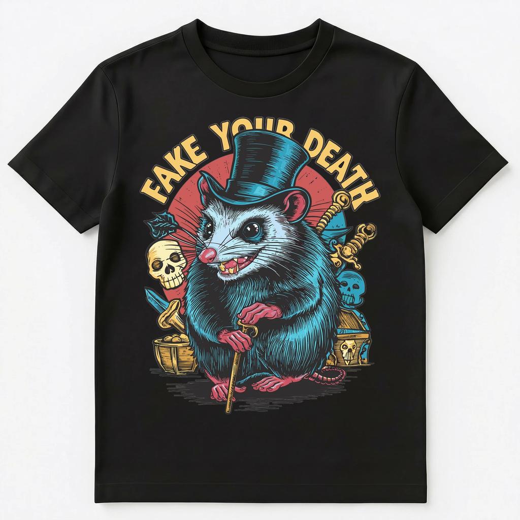 Funny Cunning Opossum Fake Your Death Unisex T-Shirt