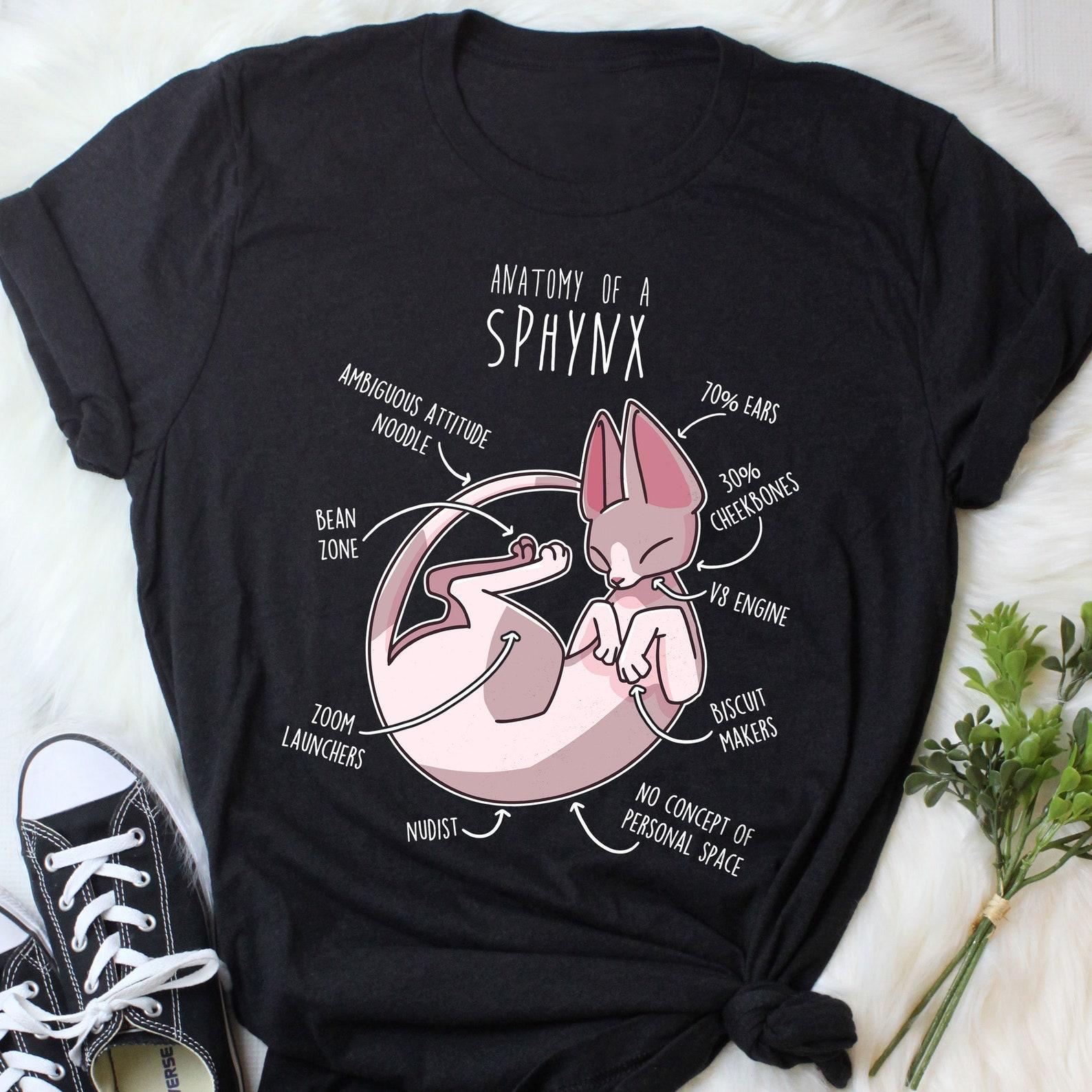 Sphynx Cat Shirt, , , Funny Cat Lover Gift, Cute Pet T-shirt, Sphynx Lover Tshirt, Sphinx Tee, Sphynx Mom, Dad, Hairless Animal 140