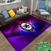 Chelsea Football Club Logo Carpet with Purple and Blue Neon Design Suitable for Use As an Anti-slip for Living Room Bedroom Sofas