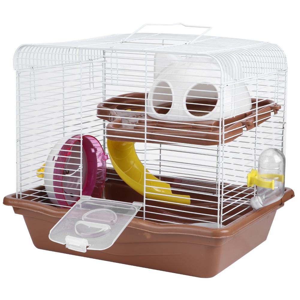 

35x26.5x32cm Double Layer Luxury Quiet Running Wheel Hamster Cage Pet Supplies