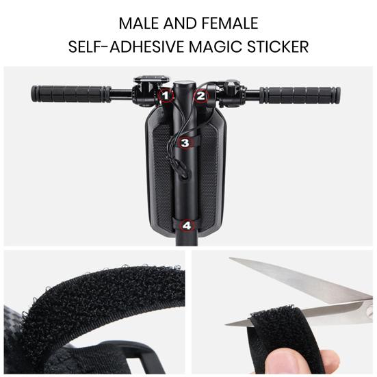Electric Scooter Waterproof Handlebar Bag Bike Large Capacity Stable Mount Storage Pouch Bicycle Parts Tool Hard Shell Bag