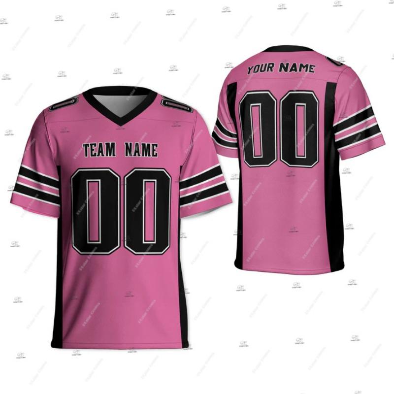 Custom Name Gradient Multicolour Soccer Team Clothes Football Jersey V-Neck T-Shirts Vintage Retro Summer Short Sleeve