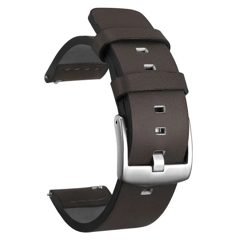 18mm 20mm 22mm 24mm Genuine Leather for Samsung Galaxy Watch 3 46mm 42mm 4 5 Pro Active 2 40 44 for Huawei Watch GT2 3 PRO