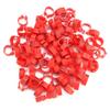 100 STK/pose 8MM 001-100 Nummererte Plast Brevdue Bird Ben Band Ringer(rød)