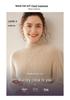 Women's Cable Knit Cashmere Sweater - Twisted Flower Bobble Stitch, Half-High Collar, Slim Fit