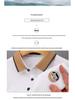 Pánské tričko s krátkým rukávem slim-fit s límečkem - Trendy korejský styl jednobarevný letní top