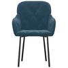 Dining Chairs 2 Pcs Blue Velvet