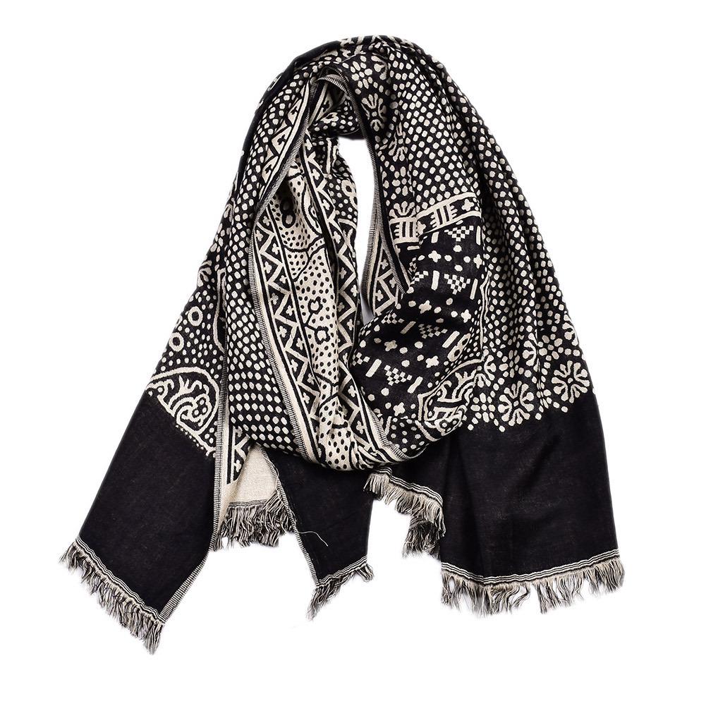 Hot Paisley Design Men Scarf Cotton Linen Ethnic Men's Scarves Male Brand Winter Pashmina Fringed Long Shawl