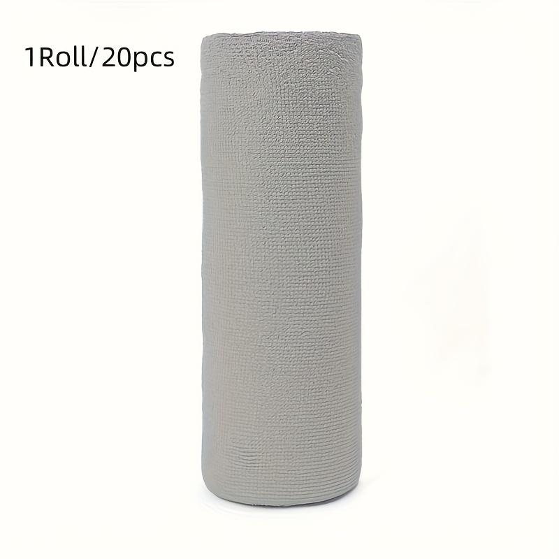

1Roll/20pcs Microfiber Dish Cloths Multi Purpose Dishwashing Towels for Tableware Double Sided Cleaning Rags Kitchen Accessories серый